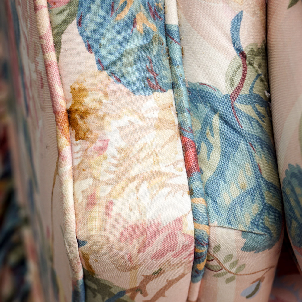 Vintage Upholstered Swivel Rocker