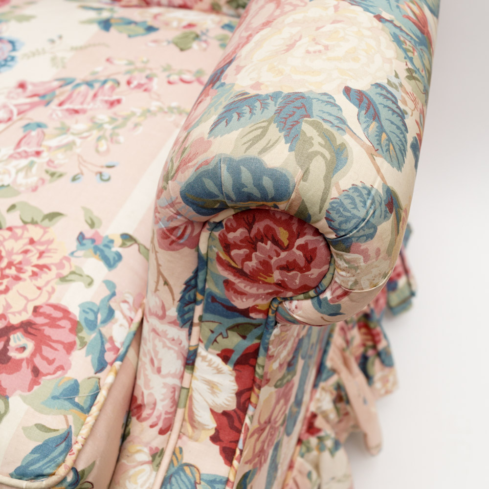 Vintage Upholstered Swivel Rocker