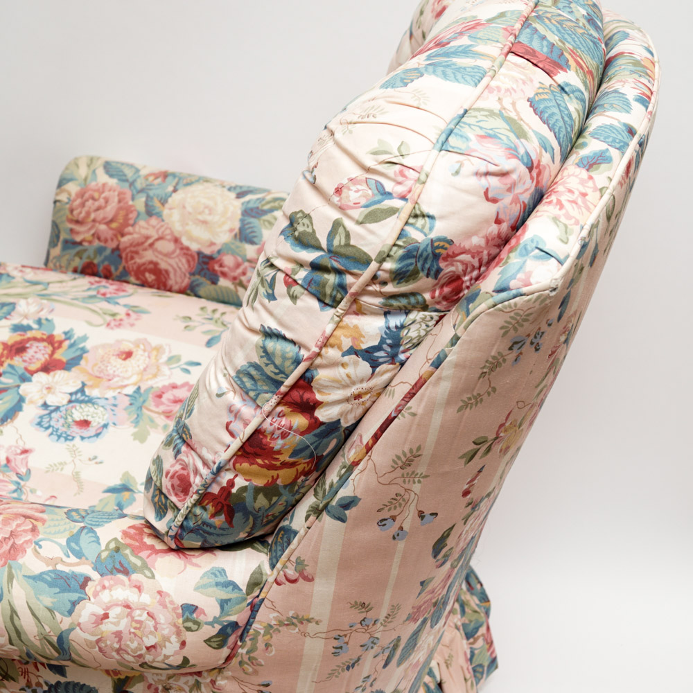 Vintage Upholstered Swivel Rocker