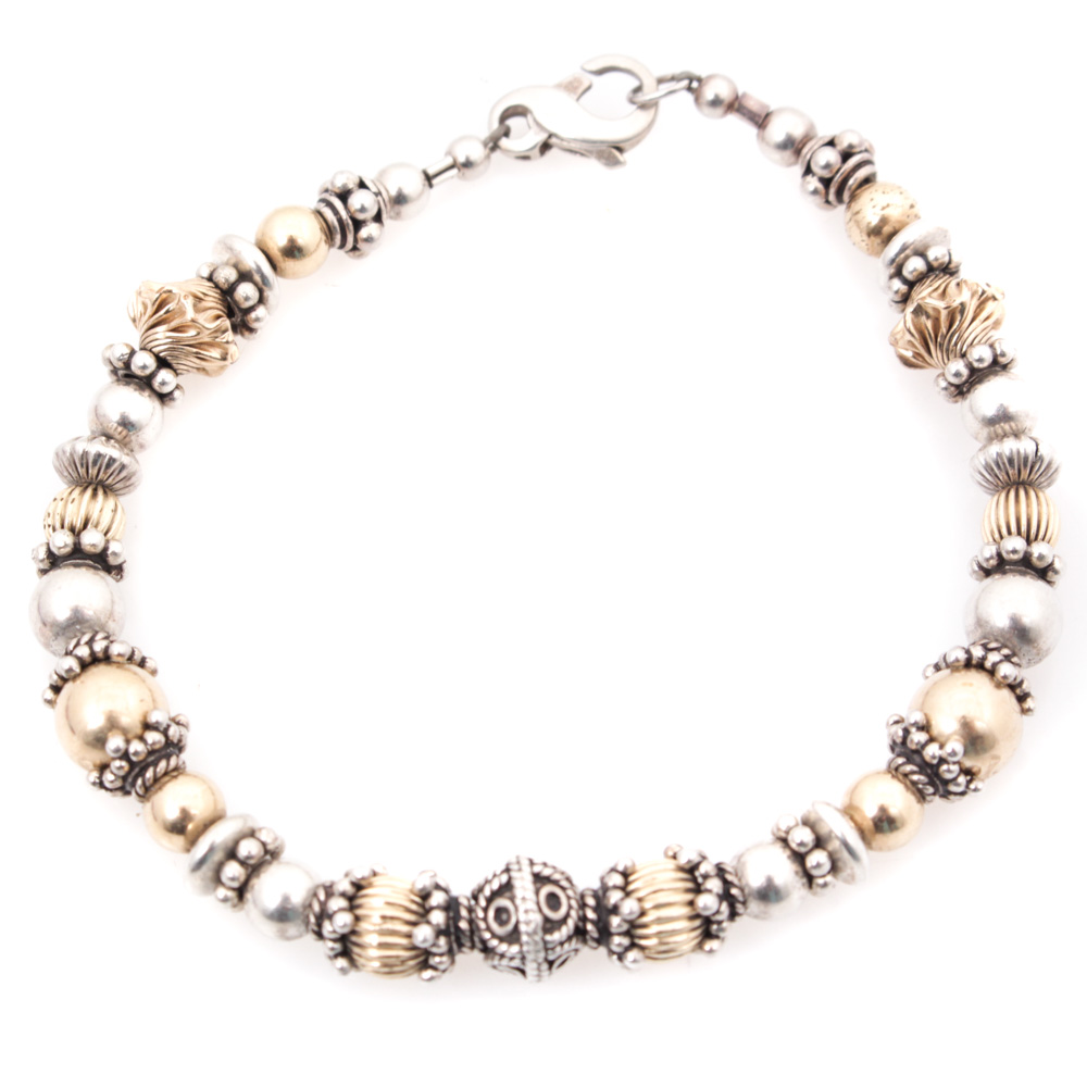 Sterling Silver Gold Toned Bracelet