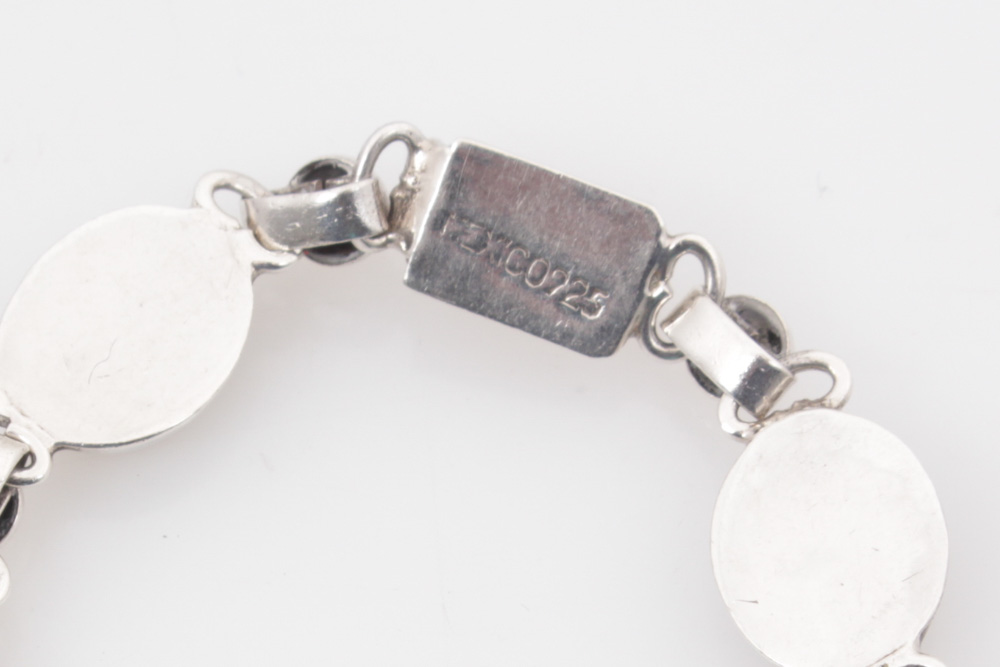 Sterling Silver Malachite Bracelet