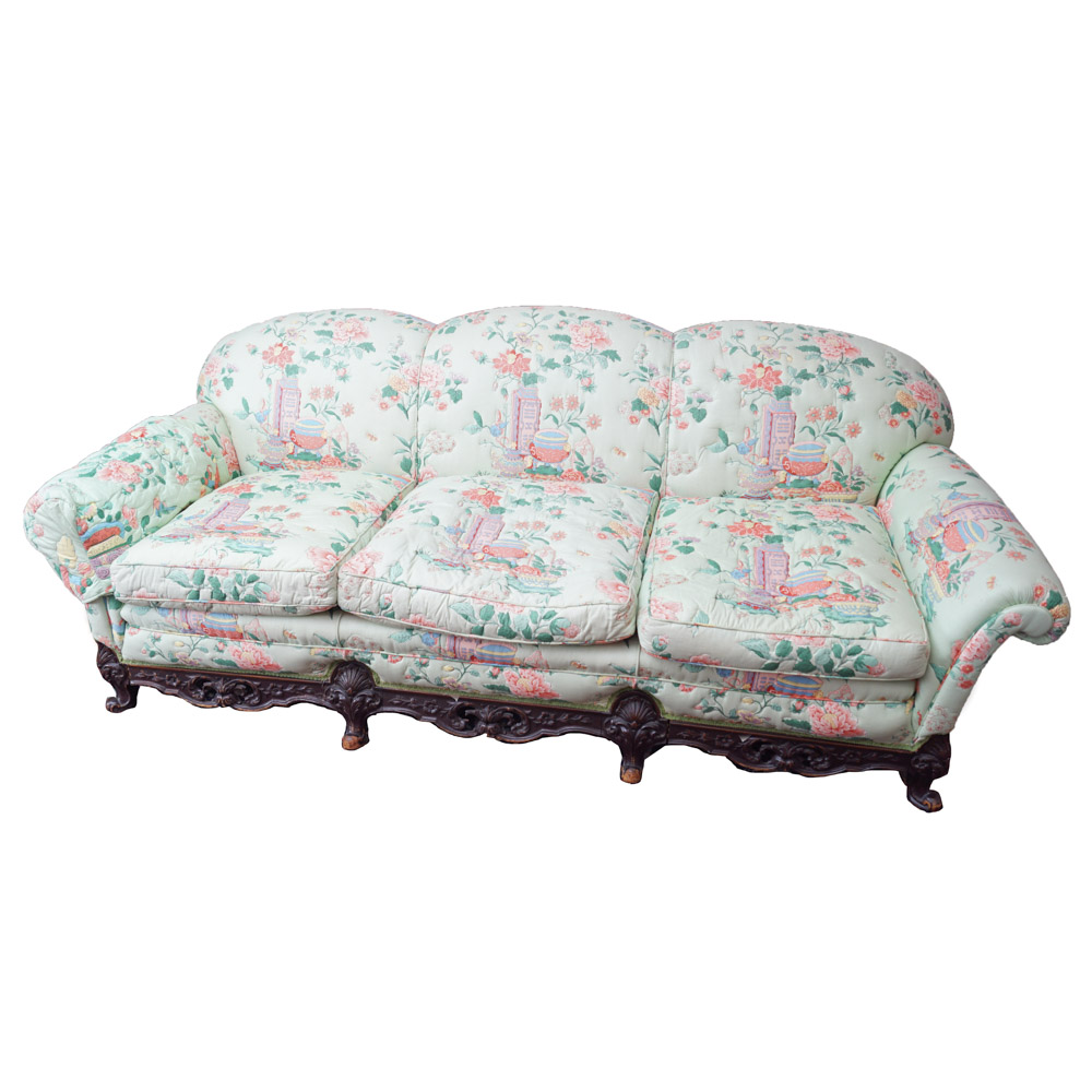 Vintage Upholstered Settee