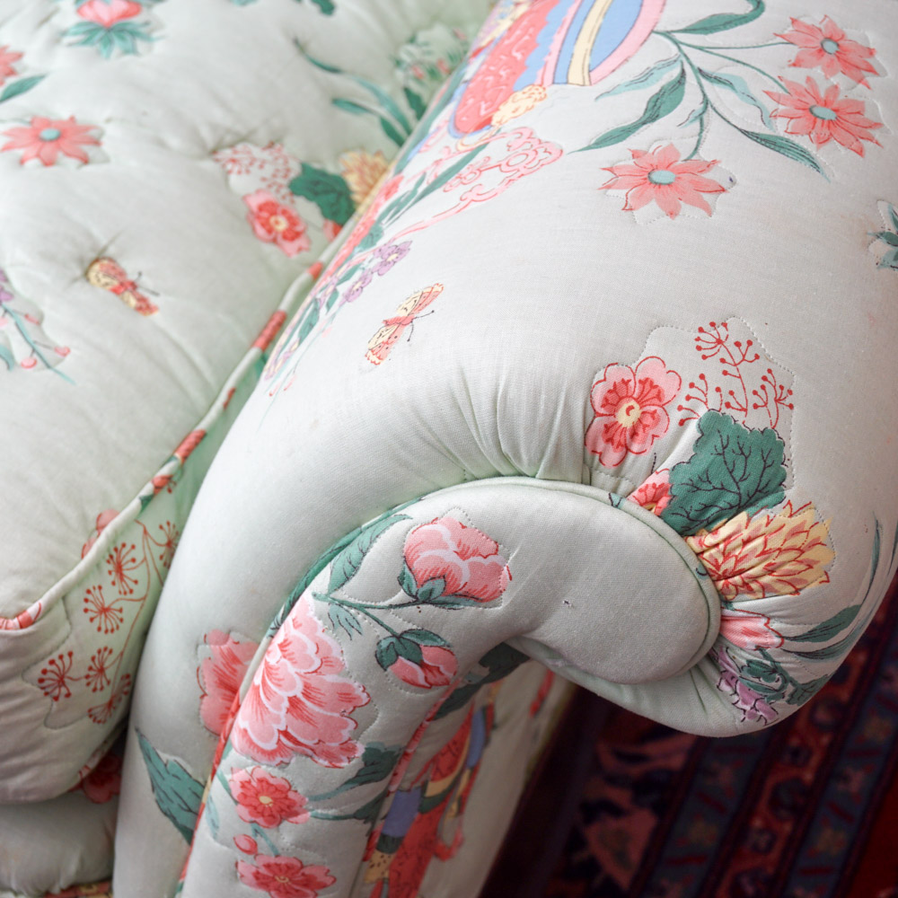 Vintage Upholstered Settee