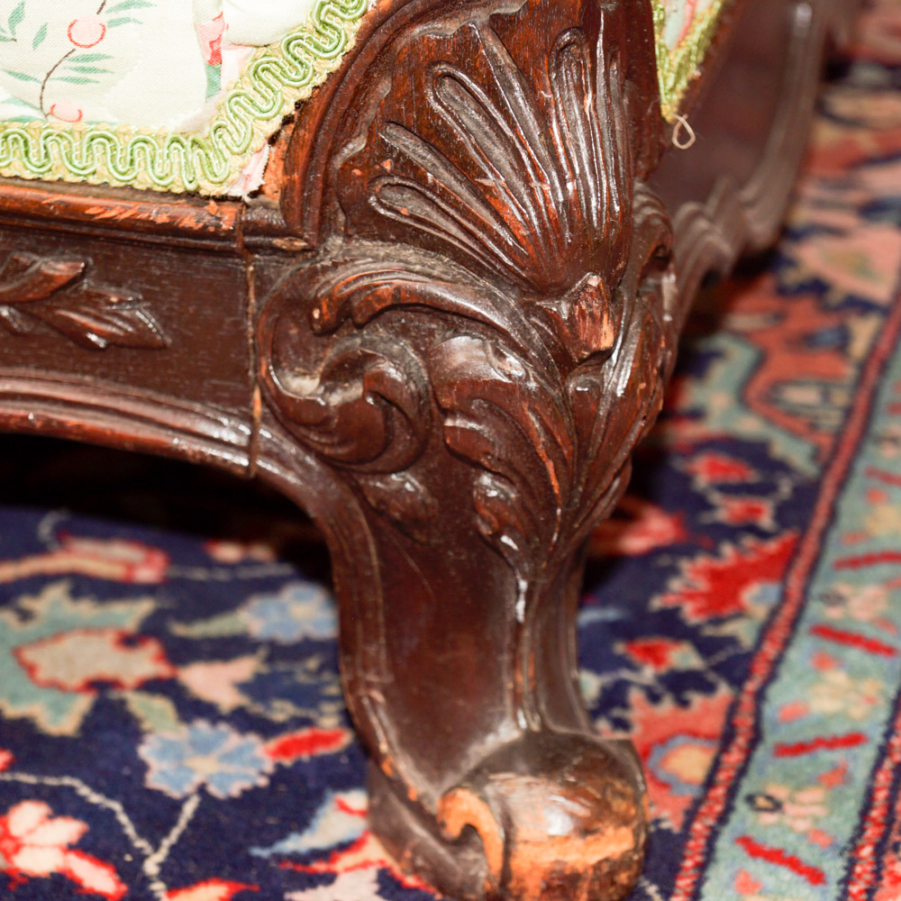 Vintage Upholstered Settee