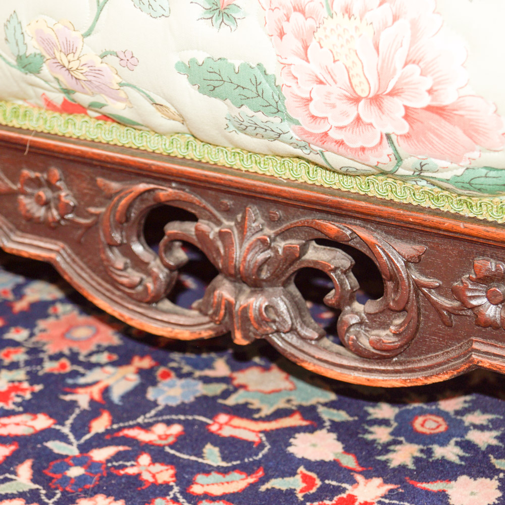 Vintage Upholstered Settee