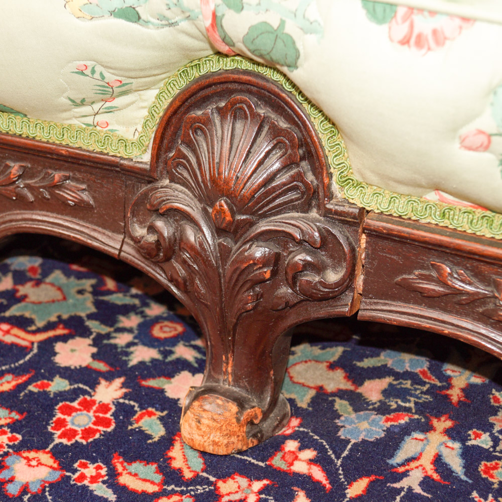 Vintage Upholstered Settee