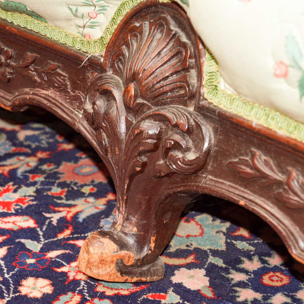 Vintage Upholstered Settee