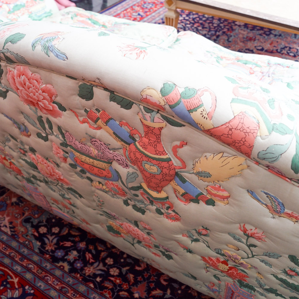 Vintage Upholstered Settee