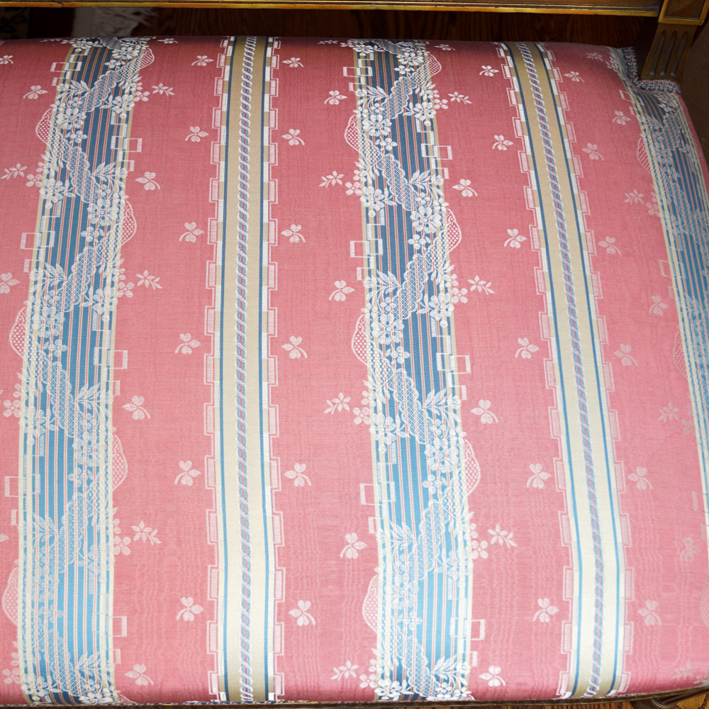 Vintage Hepplewhite Style Settee and Side Chair