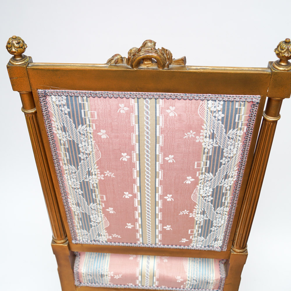 Vintage Hepplewhite Style Settee and Side Chair