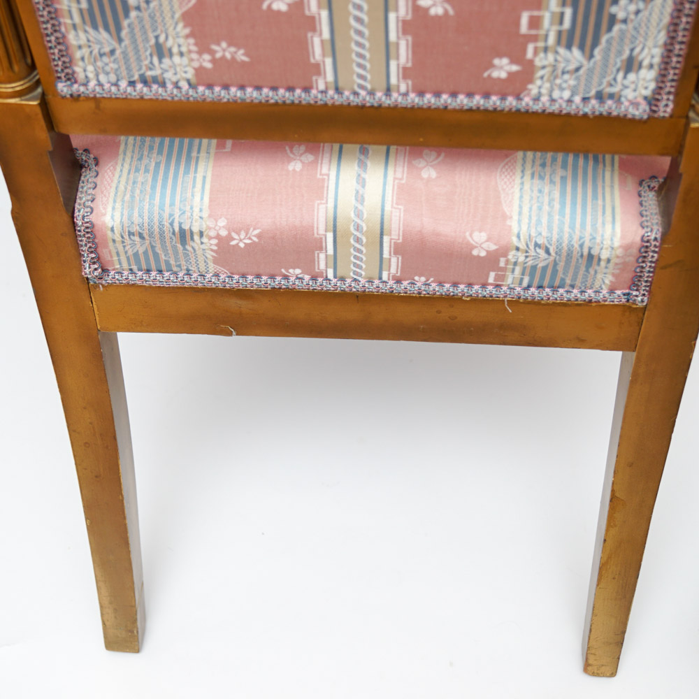 Vintage Hepplewhite Style Settee and Side Chair
