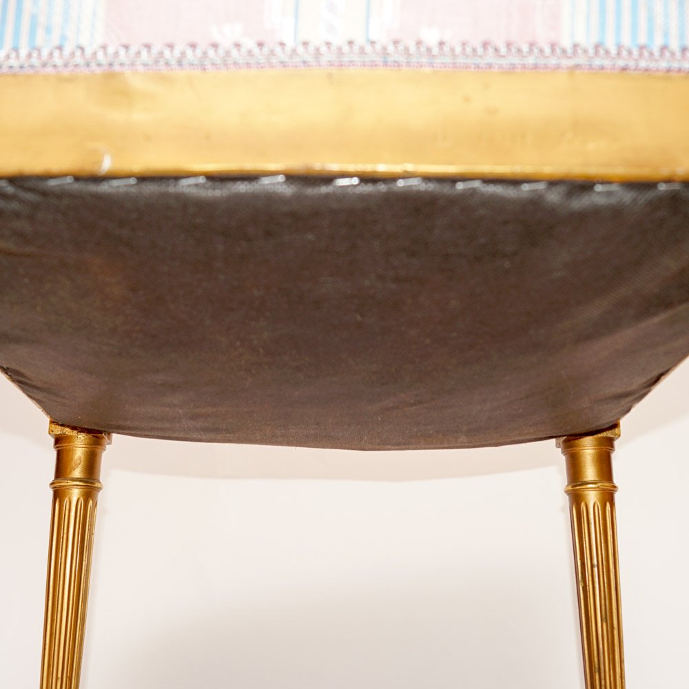 Vintage Hepplewhite Style Settee and Side Chair