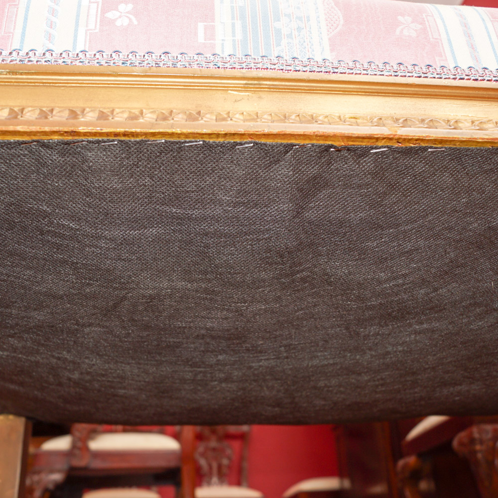 Vintage Hepplewhite Style Settee and Side Chair