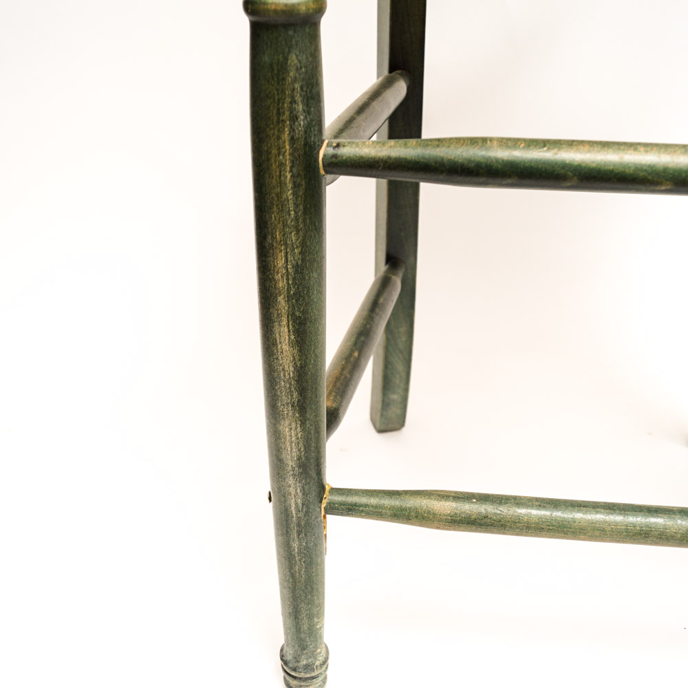 French Provincial Style Rush Seat Bar Stools