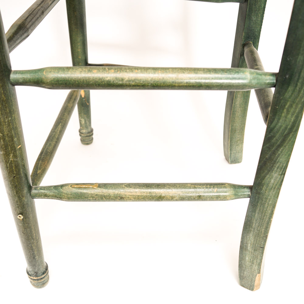 French Provincial Style Rush Seat Bar Stools