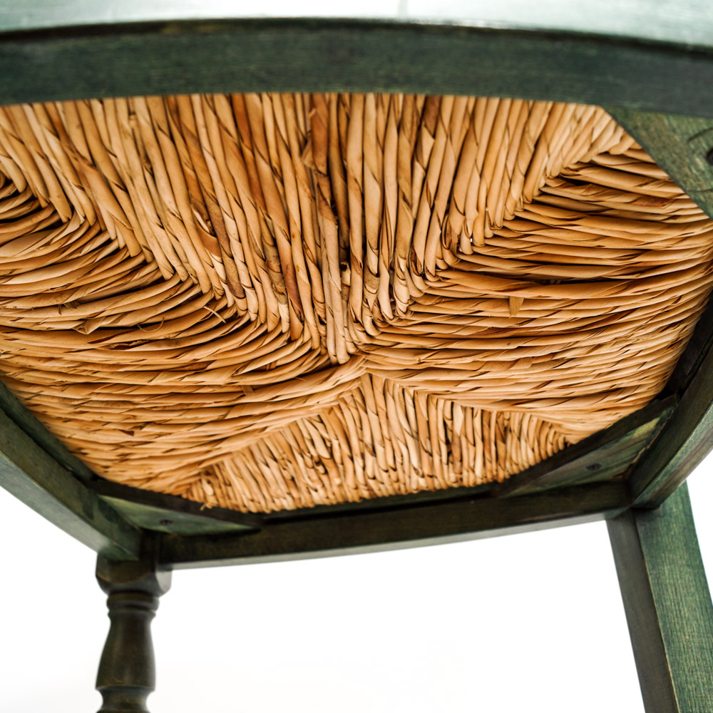 French Provincial Style Rush Seat Bar Stools