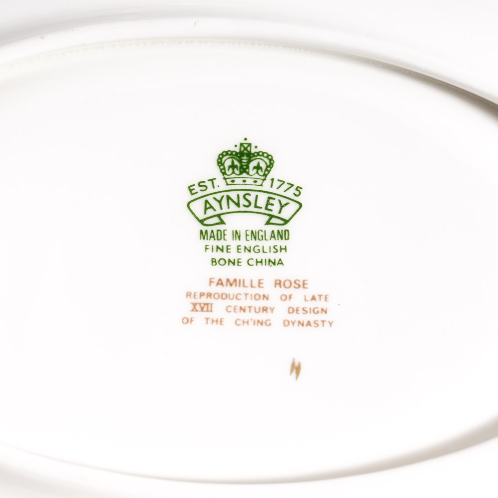 Aynsley "Famille Rose" Bone China Gravy Boat