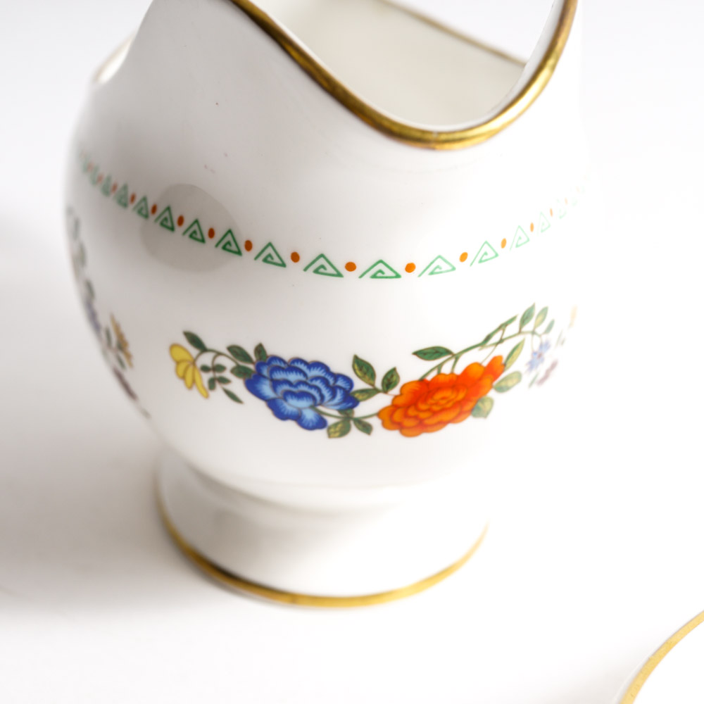 Aynsley "Famille Rose" Bone China Gravy Boat