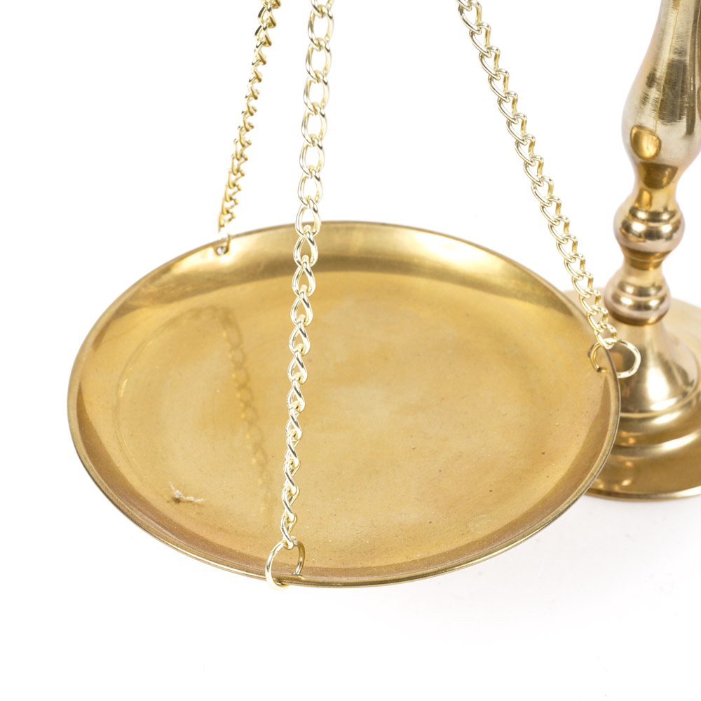 Brass Scale and Duck Trinket Box