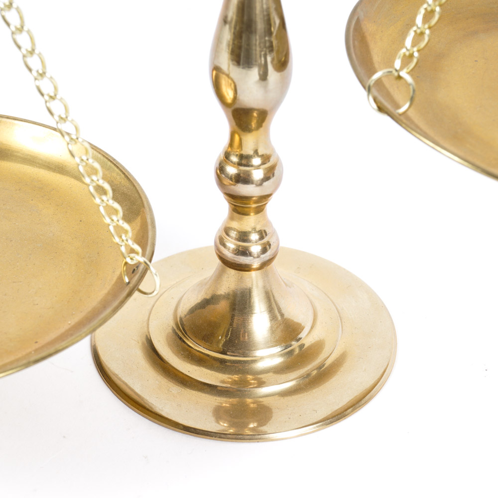 Brass Scale and Duck Trinket Box