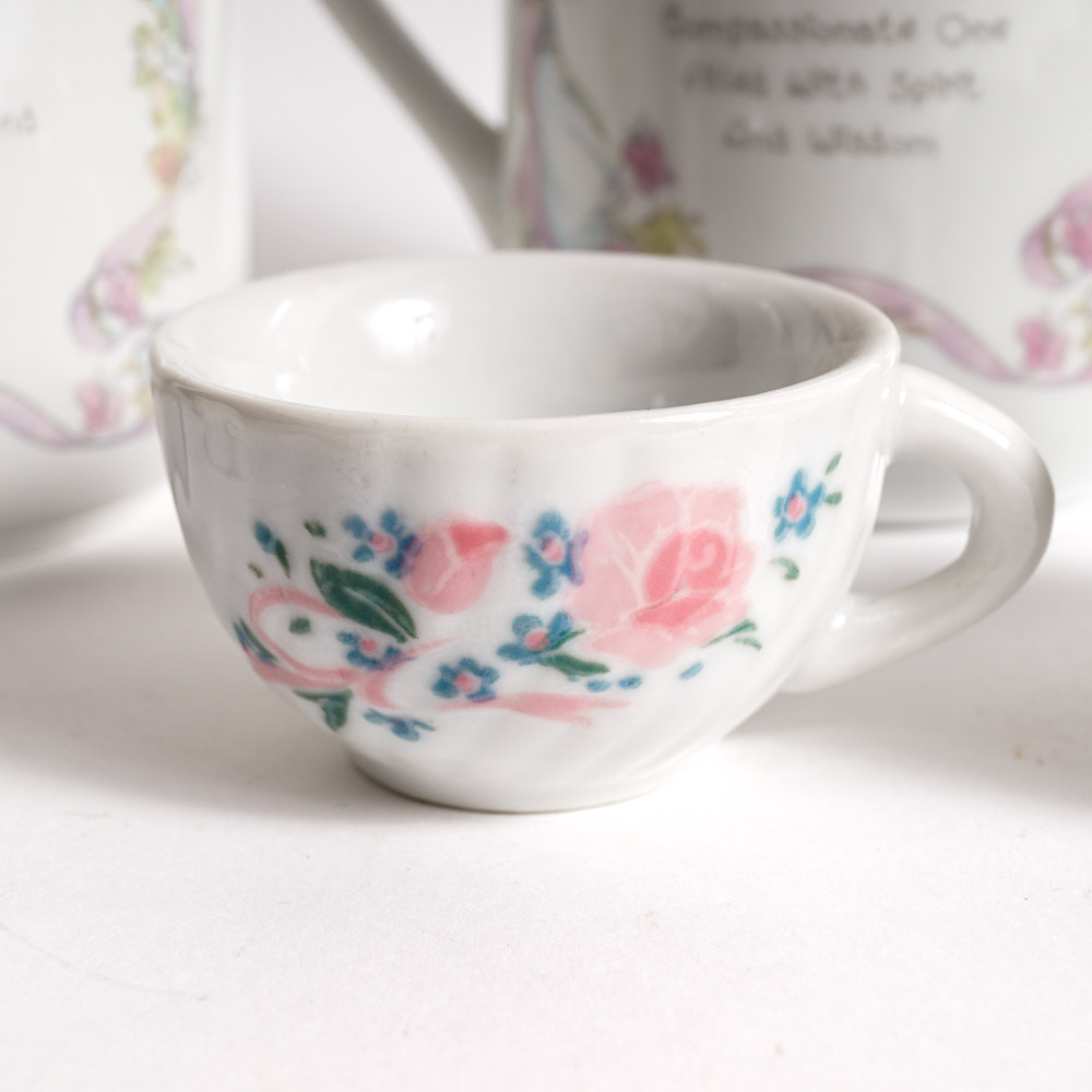 Children's Ceramic Tea Set and Precious Moments Mug