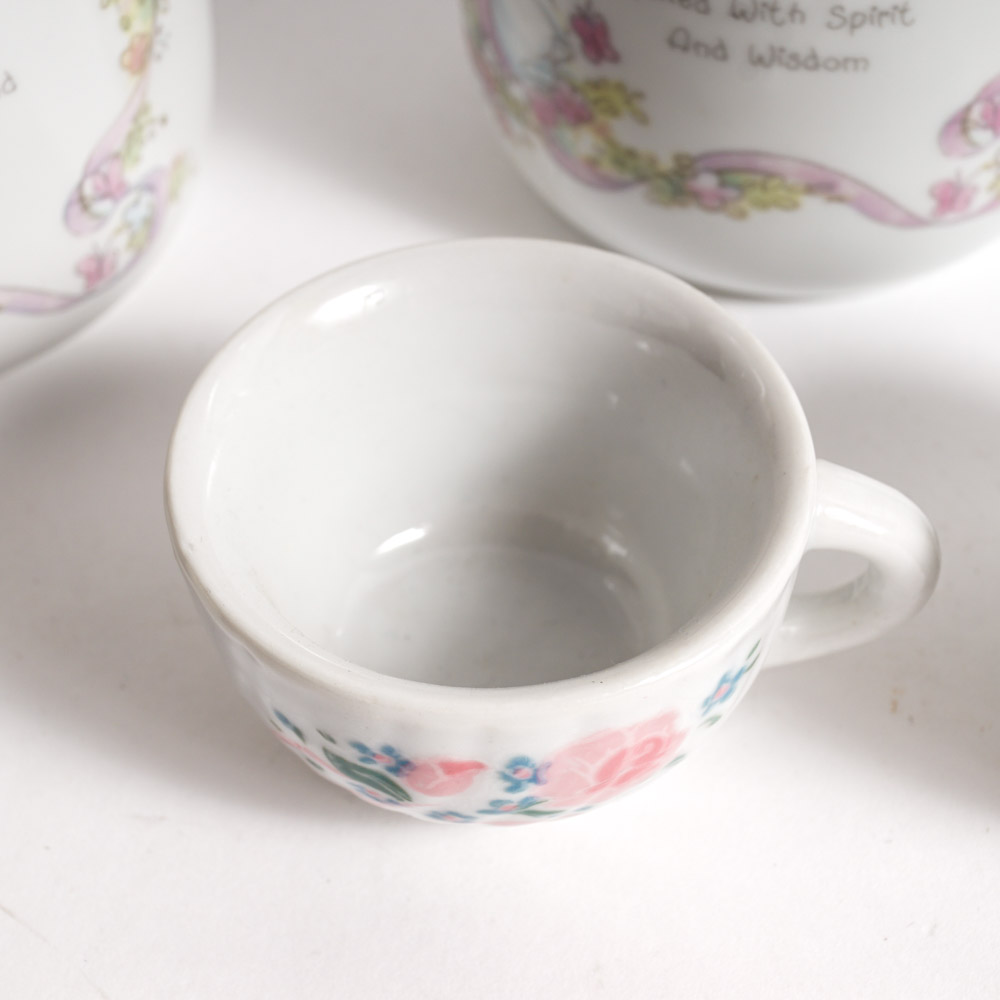 Children's Ceramic Tea Set and Precious Moments Mug