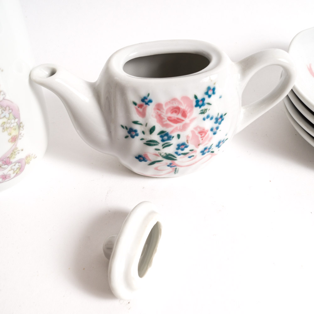 Children's Ceramic Tea Set and Precious Moments Mug