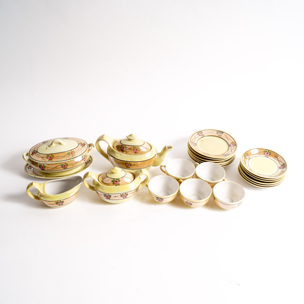 Vintage Japanese Luster Children's Play Tea Service