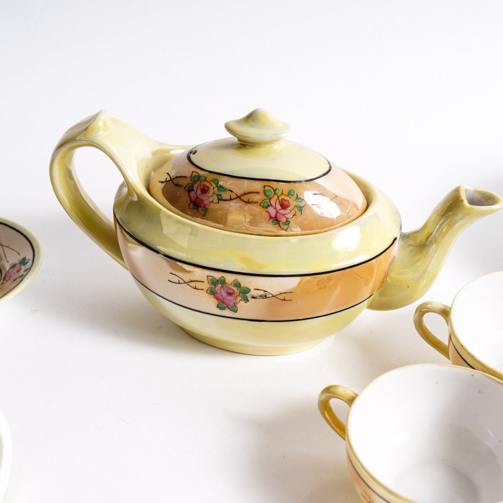 Vintage Japanese Luster Children's Play Tea Service
