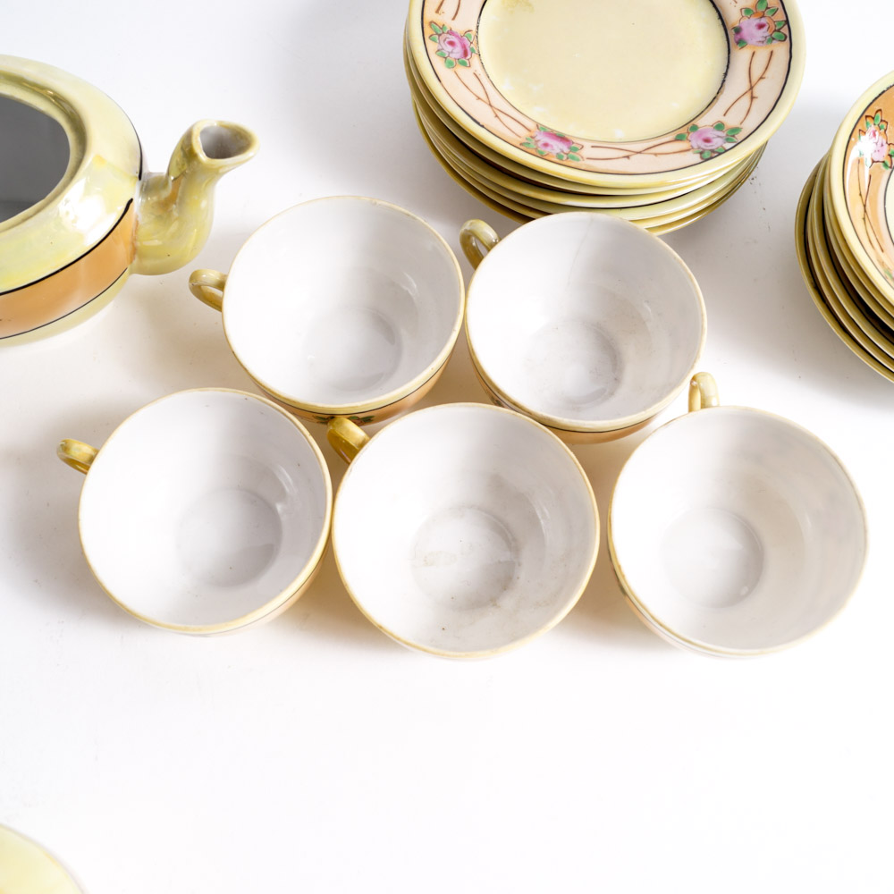 Vintage Japanese Luster Children's Play Tea Service