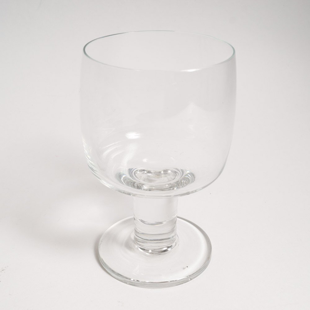 Contemporary Glass Goblets and Slate Coasters