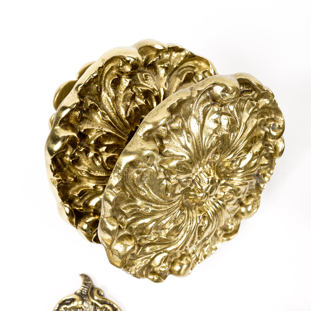 Vintage Ornate Brass Light Switch Plates and Brass Tone Hardware