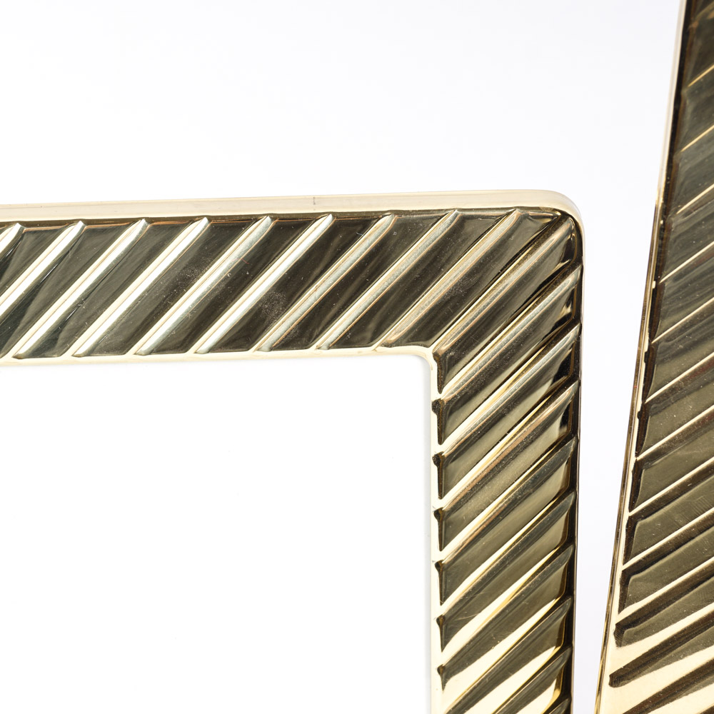 Collection of Brass Tone Picture Frames