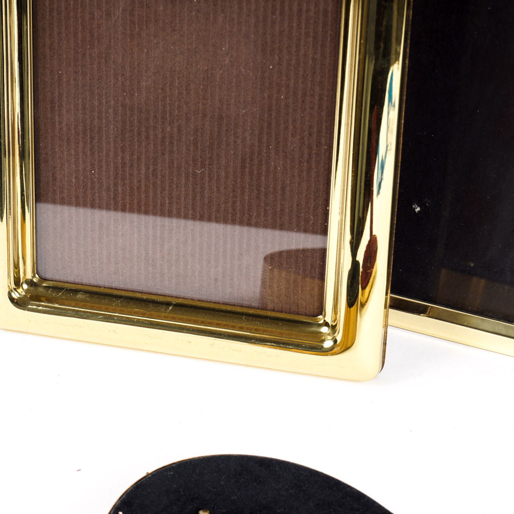 Collection of Gold Tone Metal Picture Frames
