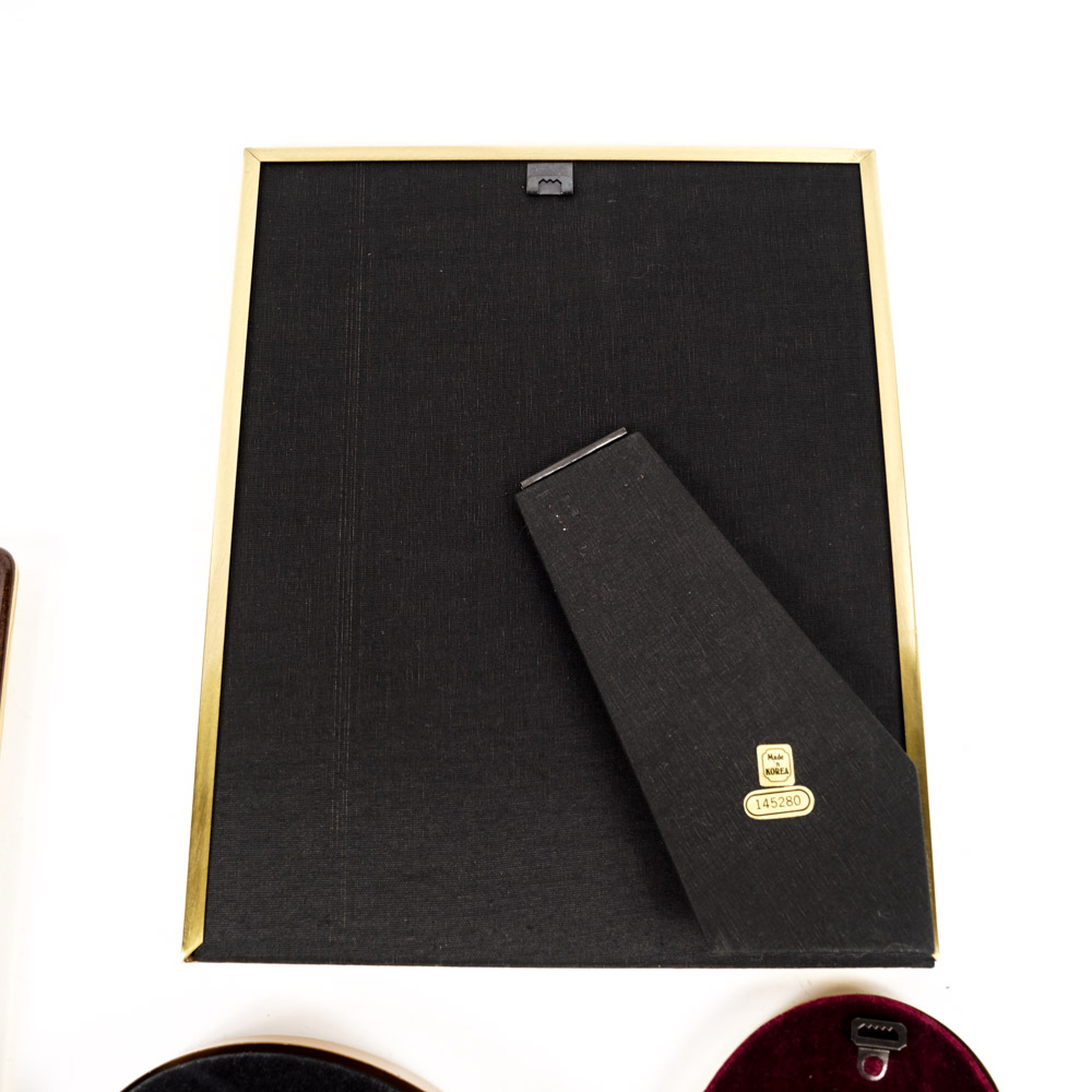 Collection of Gold Tone Metal Picture Frames