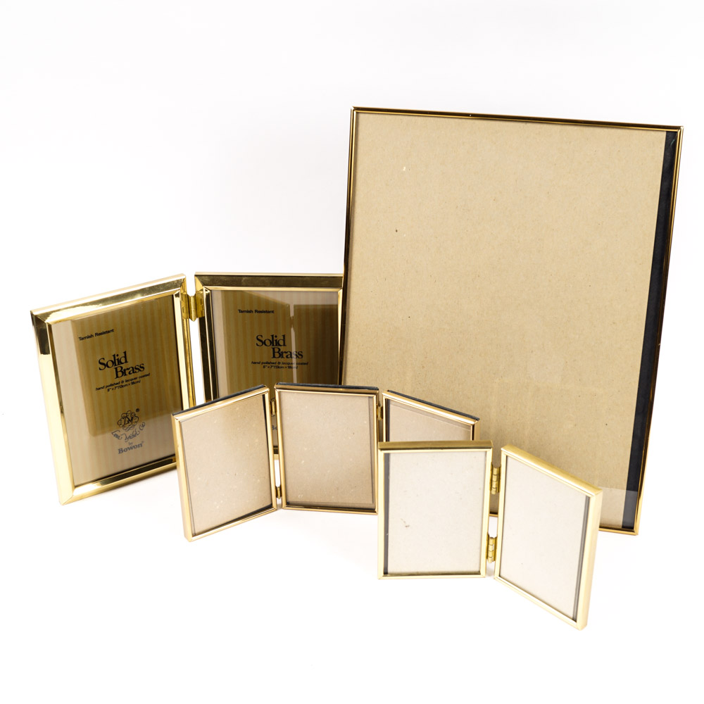 Collection of Brass Picture Frames