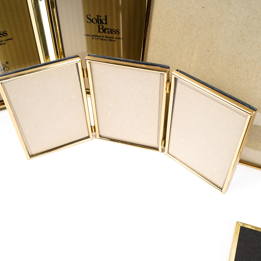Collection of Brass Picture Frames