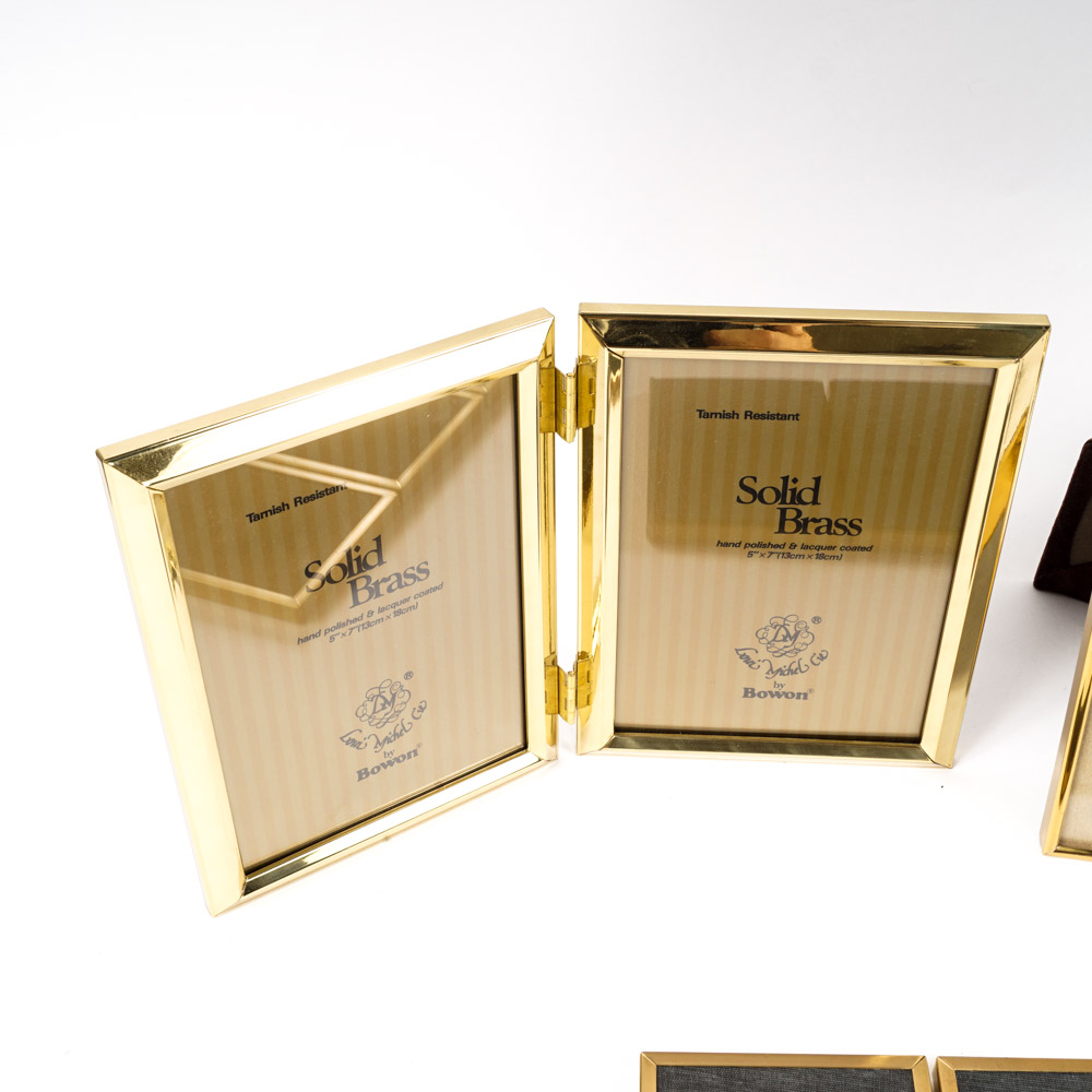 Collection of Brass Picture Frames