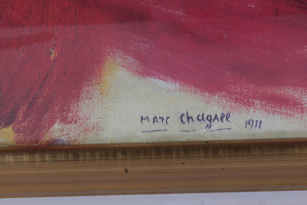 Offset Lithograph of Paris after Marc Chagall