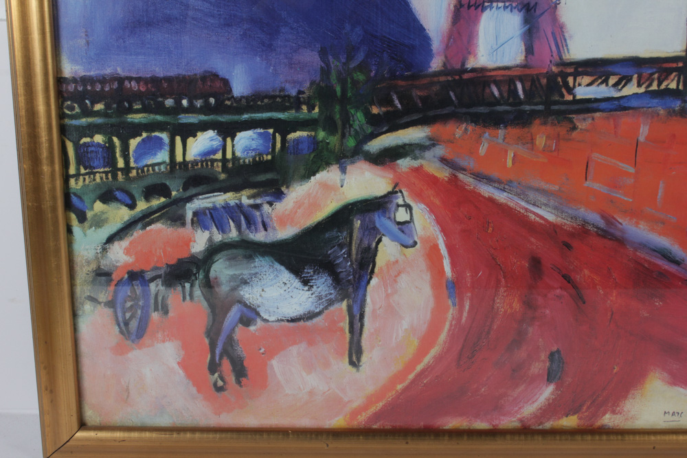 Offset Lithograph of Paris after Marc Chagall