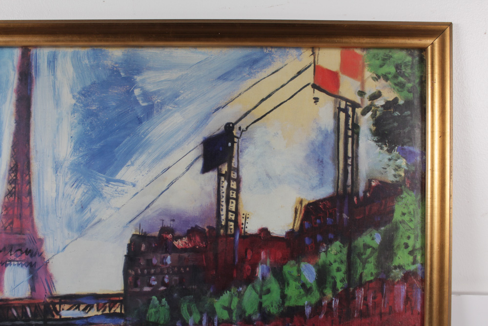 Offset Lithograph of Paris after Marc Chagall