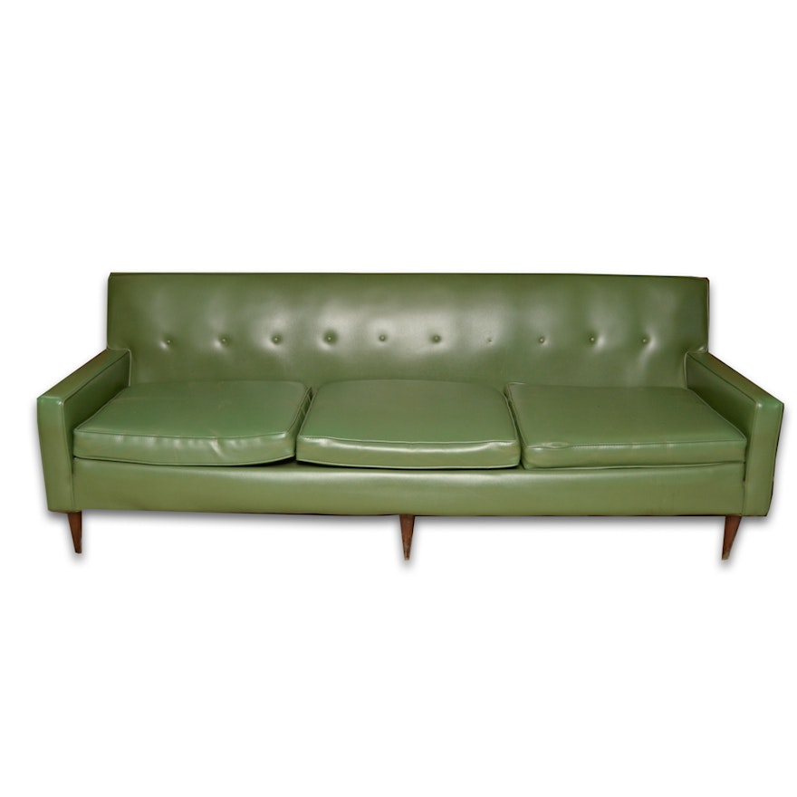 Green Mid Century Modern Sofa