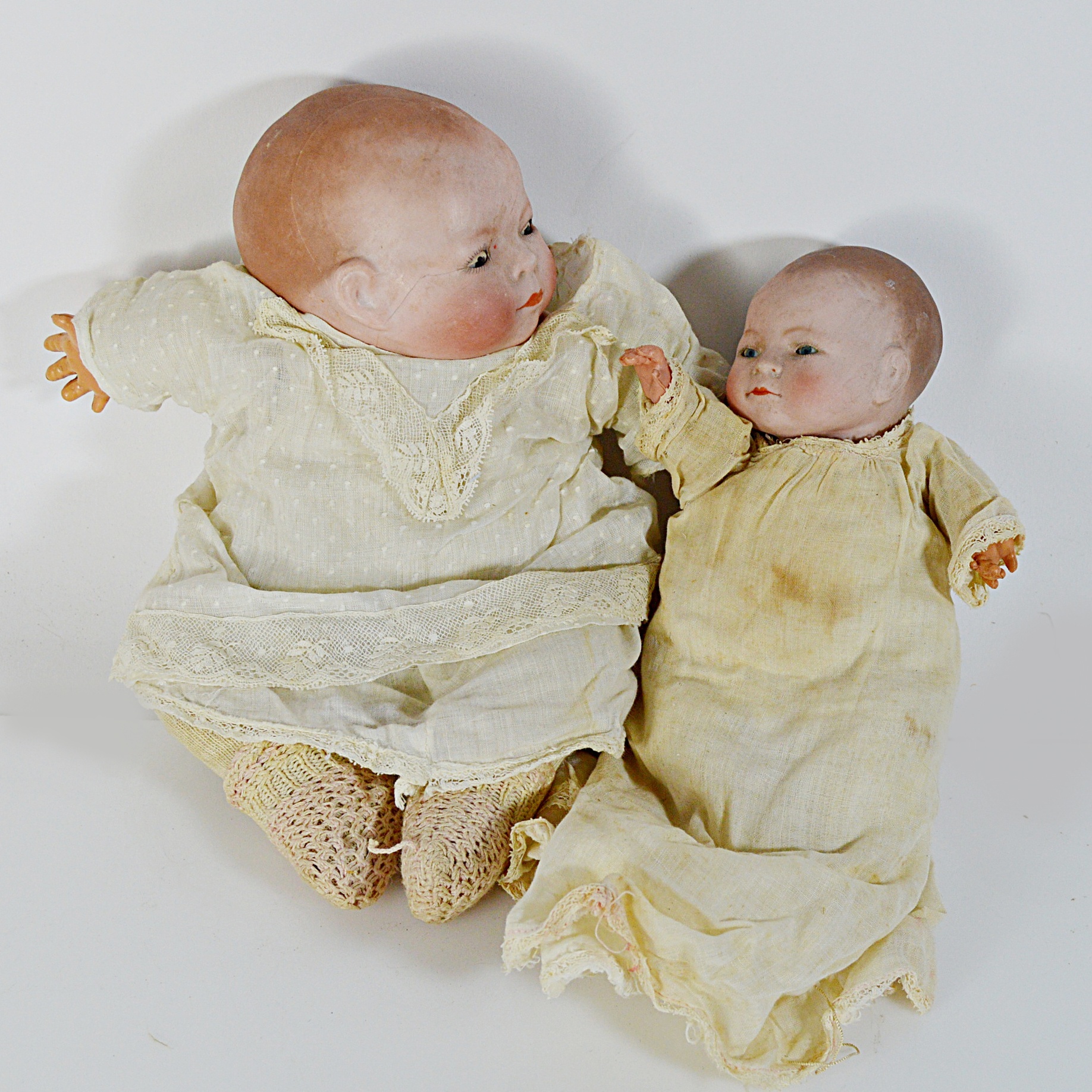 Antique Bye-Lo Bisque Head Baby Dolls