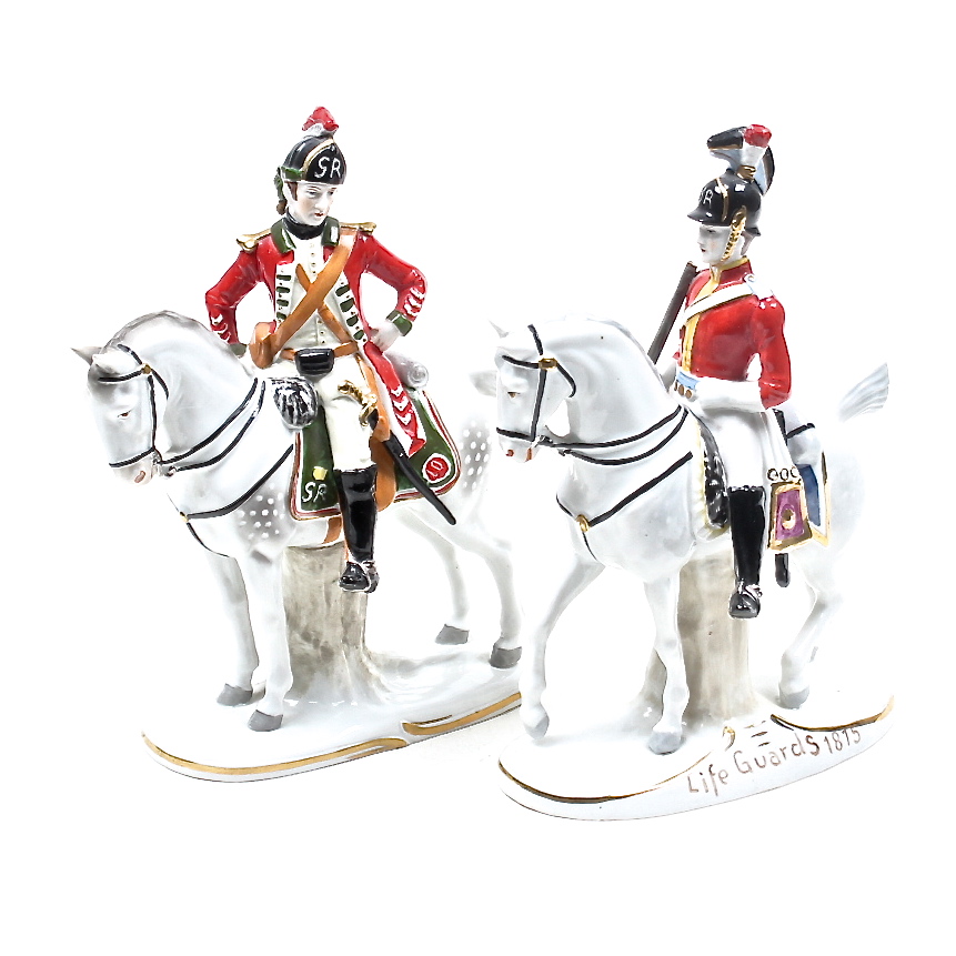 Sitzendorf Soldiers on Horseback