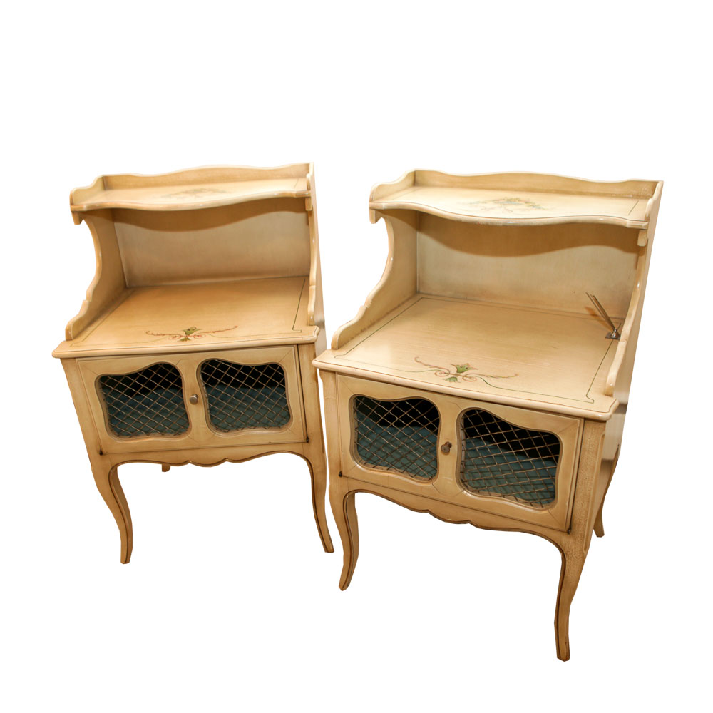 Vintage Provincial Style Nightstands by Hale