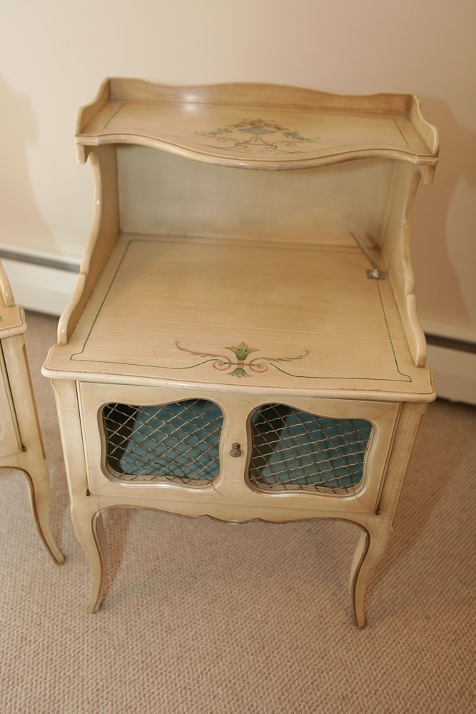 Vintage Provincial Style Nightstands by Hale