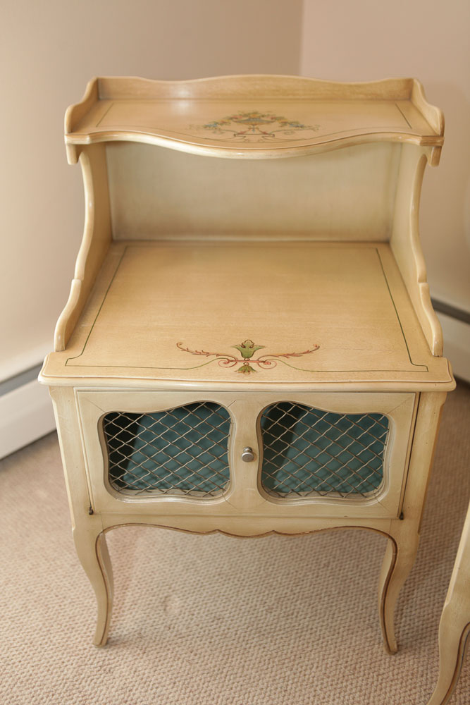 Vintage Provincial Style Nightstands by Hale