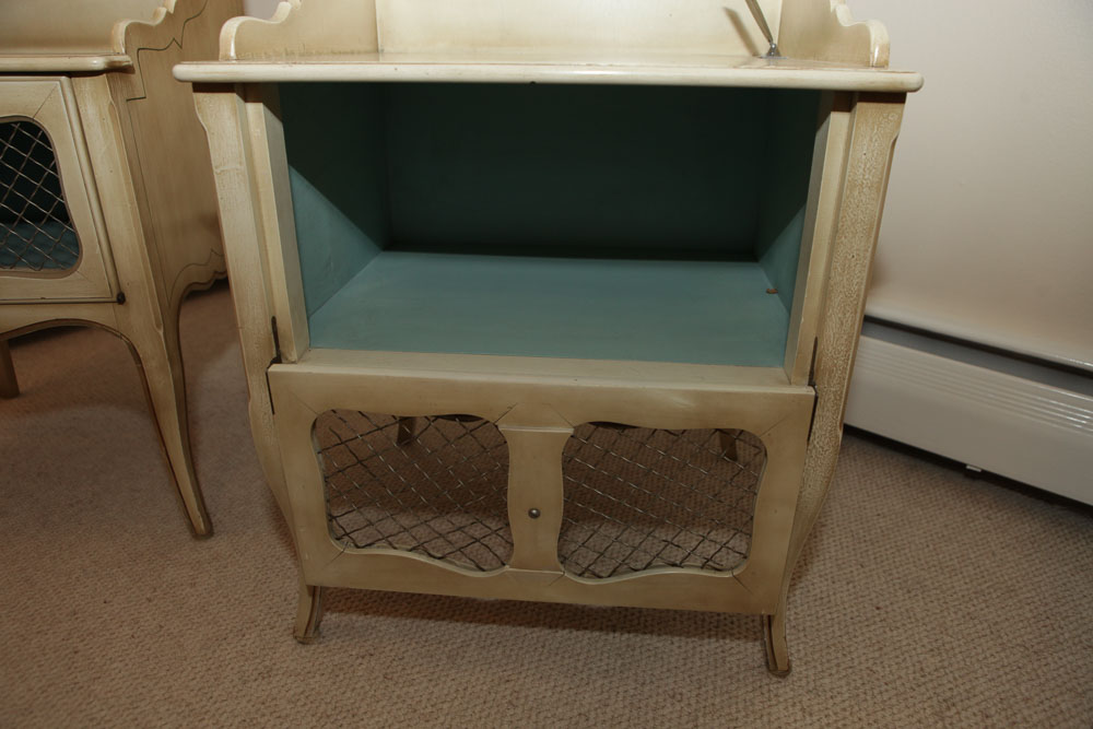 Vintage Provincial Style Nightstands by Hale
