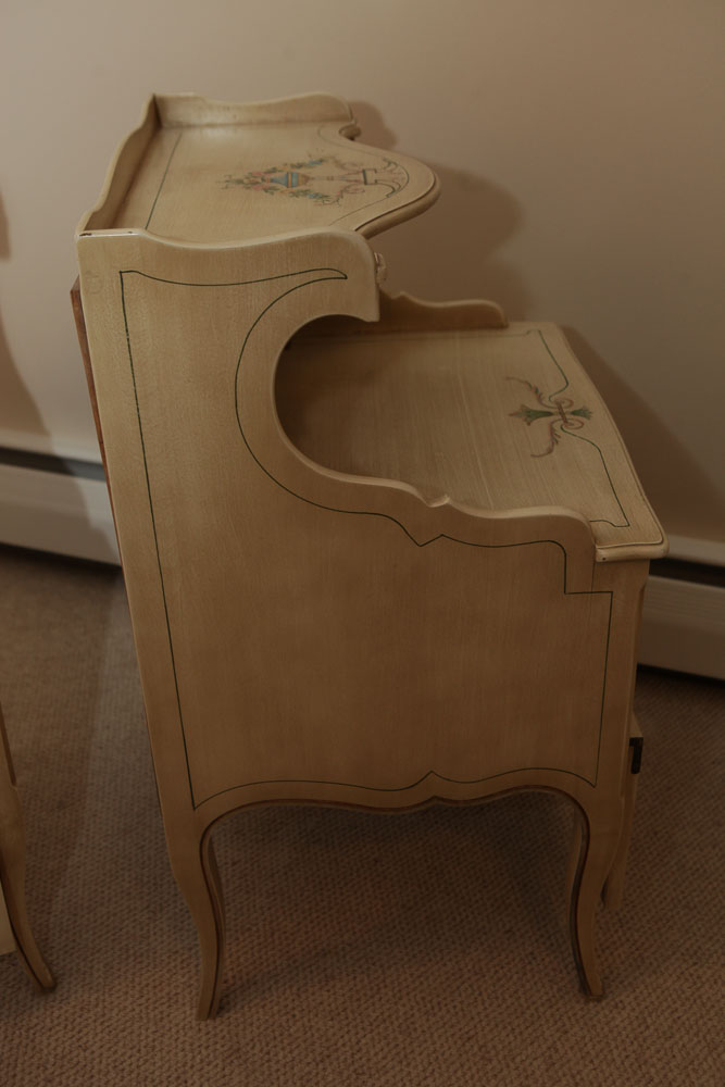 Vintage Provincial Style Nightstands by Hale