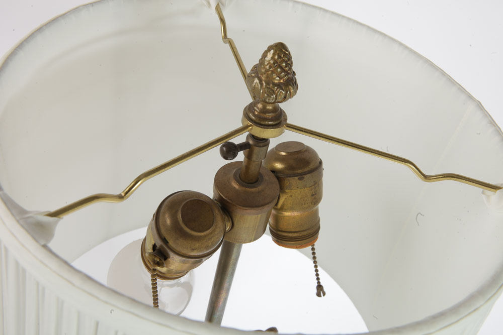 Vintage Bisque Porcelain Tea Set Lamp and Urn Lamp